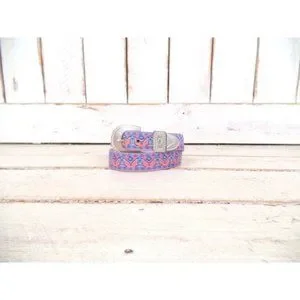 Southwestern pink/blue  woven cloth tribal belt/vintage western belt Southwestern Pink/blue Woven Cloth Tribal Belt/vintage  main image 3